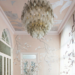 Обои ручная роспись в стиле Арт-деко Symphony Colourway SC-105 on Himalayan Rose silk dupion варинант исполнения - 2 | Loft Concept в Самаре