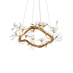 Люстра подвесная с прозрачными стеклянными птичками на ветвях Диаметр 80 см Serip Voa варинант исполнения - 7 | Loft Concept в Самаре