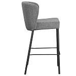 Стул барный серый с широкой закругленной спинкой Bar Chair Gray варинант исполнения - 1 | Loft Concept в Самаре