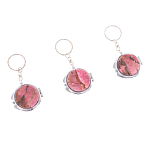 Зеркало брелок складное двухстороннее из натурального камня Родонит Stone Mirrors варинант исполнения - 8 | Loft Concept в Самаре