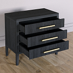 Тумба Primo  с тремя ящиками шпон Черный дуб варинант исполнения - 4 | Loft Concept в Самаре