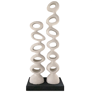 Белые тотемы природной формы Большой напольный Арт-объект Vega  