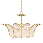 Люстра в форме тюльпана с лепестками из прозрачных стеклянных бусин Hanging Flowers варинант исполнения - 2 | Loft Concept в Самаре