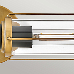 Бра для ванных комнат горизонтальное с 2-мя прозрачным цилиндрическим плафонами на круглом основании Hinkley варинант исполнения - 4 | Loft Concept в Самаре