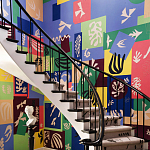 Обои ручная роспись в стиле Арт-деко Jazz Special Colourway on dyed silk with embroidery варинант исполнения - 1 | Loft Concept в Самаре