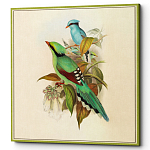 Постер на холсте с изображением птиц и цветов Blooming Birds Poster варинант исполнения - 6 | Loft Concept в Самаре