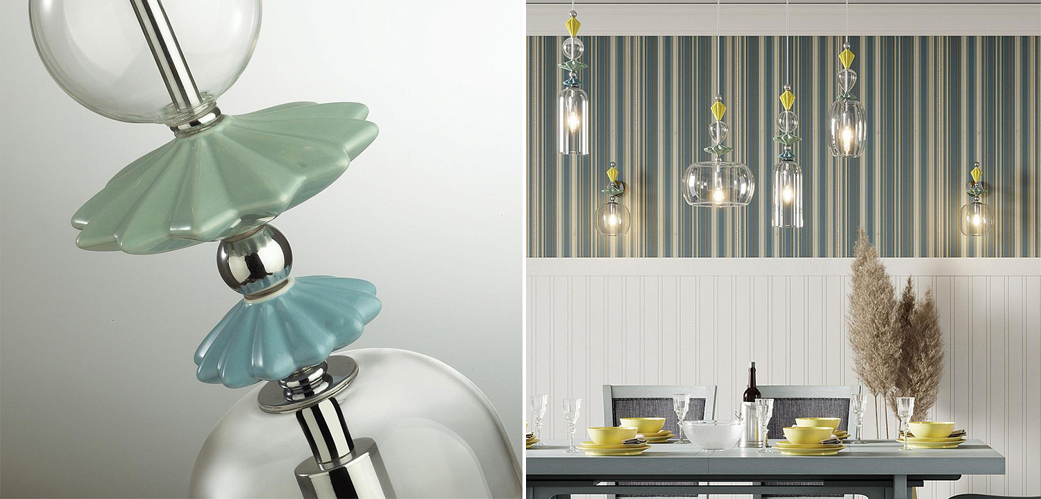 Подвесной светильник Iris Glas hanging lamp candy C chrome Подвесной светильник Iris Glas hanging lamp candy C chrome - Loft-Concept в Самаре