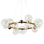 Дизайнерская кольцевая люстра с гирляндой внутри стеклянных плафонов Iona Garland Chandelier 9 варинант исполнения - 1 | Loft Concept в Самаре