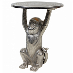 Столик с подстольем в виде обезьянки Bombay Nickel варинант исполнения - 1 | Loft Concept в Самаре