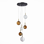 Люстра светодиодная с сферическими стеклянными плафонами Splatter варинант исполнения - 3 | Loft Concept в Самаре