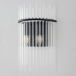 Бра со стеклянными прозрачными трубками и черным металлическим каркасом Nembus варинант исполнения - 3 | Loft Concept в Самаре