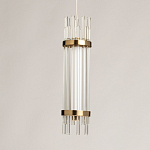 Подвесной светильник с цилиндрическим плафоном из прозрачных стеклянных трубок Nembus варинант исполнения - 3 | Loft Concept в Самаре