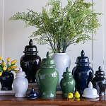 Ваза с крышкой однотонная Высота 31 см Chinoiserie Ceramics варинант исполнения - 4 | Loft Concept в Самаре