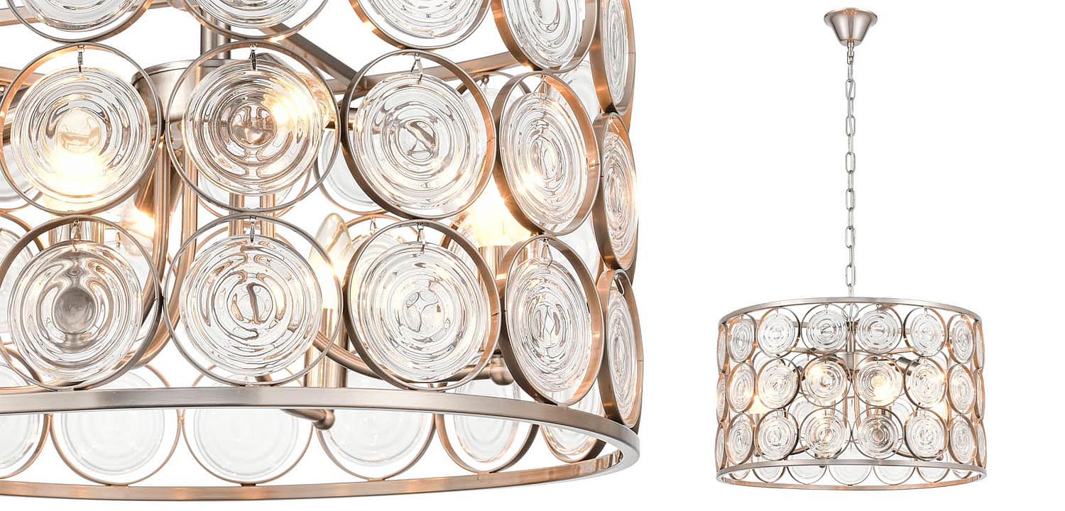 Люстра Edalina Chandelier nickel satin 50 Люстра Edalina Chandelier nickel satin 50 - Loft-Concept в Самаре