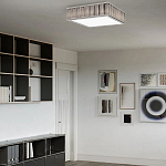 Потолочный светильник квадратный с гофрированным абажуром цвета графит Millennium варинант исполнения - 3 | Loft Concept в Самаре