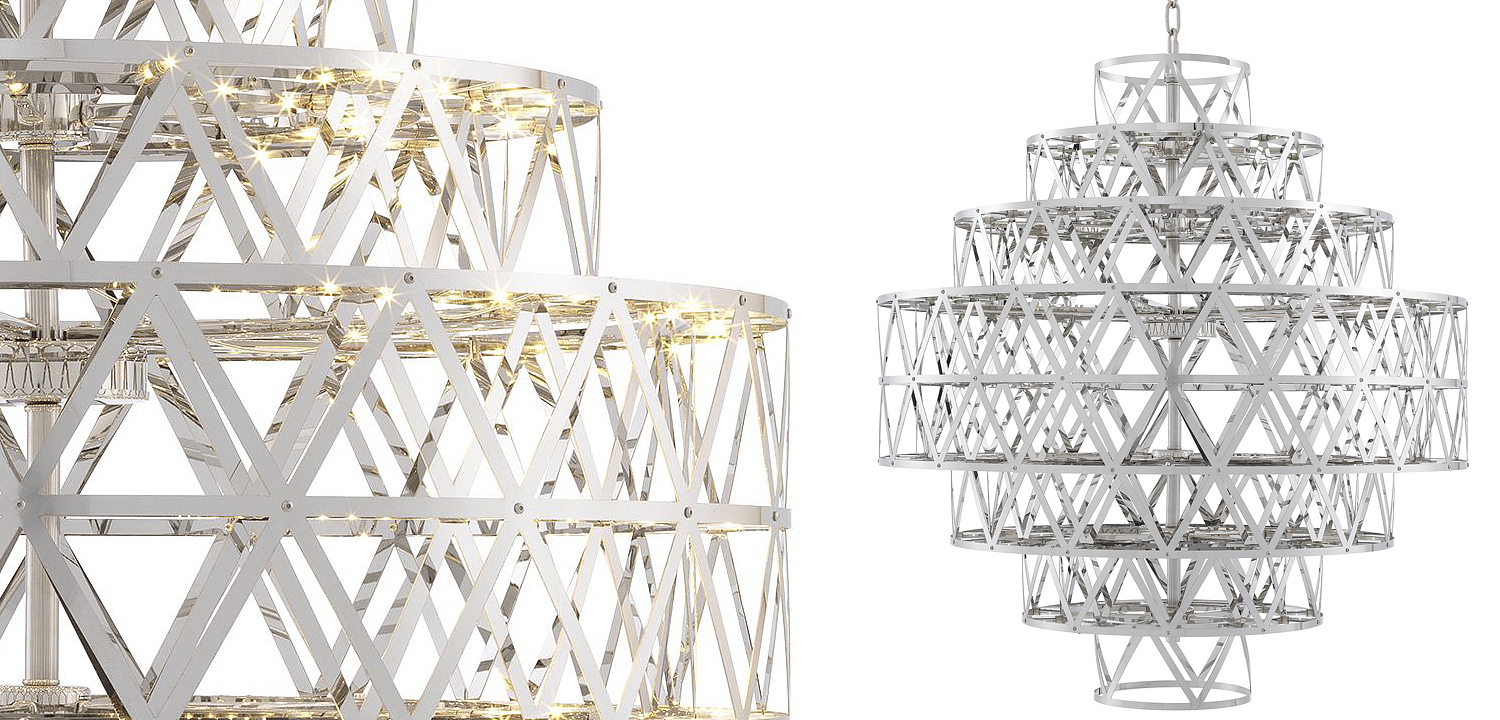 Люстра Eichholtz Chandelier Clinton Nickel Люстра Eichholtz Chandelier Clinton Nickel - Loft-Concept в Самаре