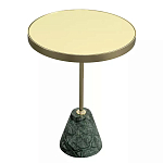 Кофейный столик с круглой зеркальной столешницей и мраморным основанием Stable Base варинант исполнения - 1 | Loft Concept в Самаре