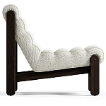 Кресло с деревянным каркасом и обивкой из белой ткани букле Medieval Furniture варинант исполнения - 4 | Loft Concept в Самаре