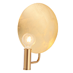 Бра с золотым круглым отражателем и открытой лампой Sun Glow Disc варинант исполнения - 3 | Loft Concept в Самаре