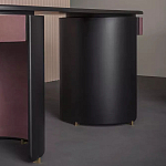 Дизайнерский письменный стол овальной формы с 2-мя выдвижными ящиками по бокам Parsec варинант исполнения - 2 | Loft Concept в Самаре