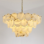 Люстра подвесная четырехъярусная с подвесками в форме дисков Cryptocrystalline Stone варинант исполнения - 6 | Loft Concept в Самаре