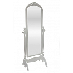 Зеркало напольное белое из массива бука с легкими потертостями White Provence варинант исполнения - 1 | Loft Concept в Самаре