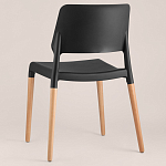 Пластиковый стул на ножках из массива бука Ferret Black 4 шт варинант исполнения - 5 | Loft Concept в Самаре