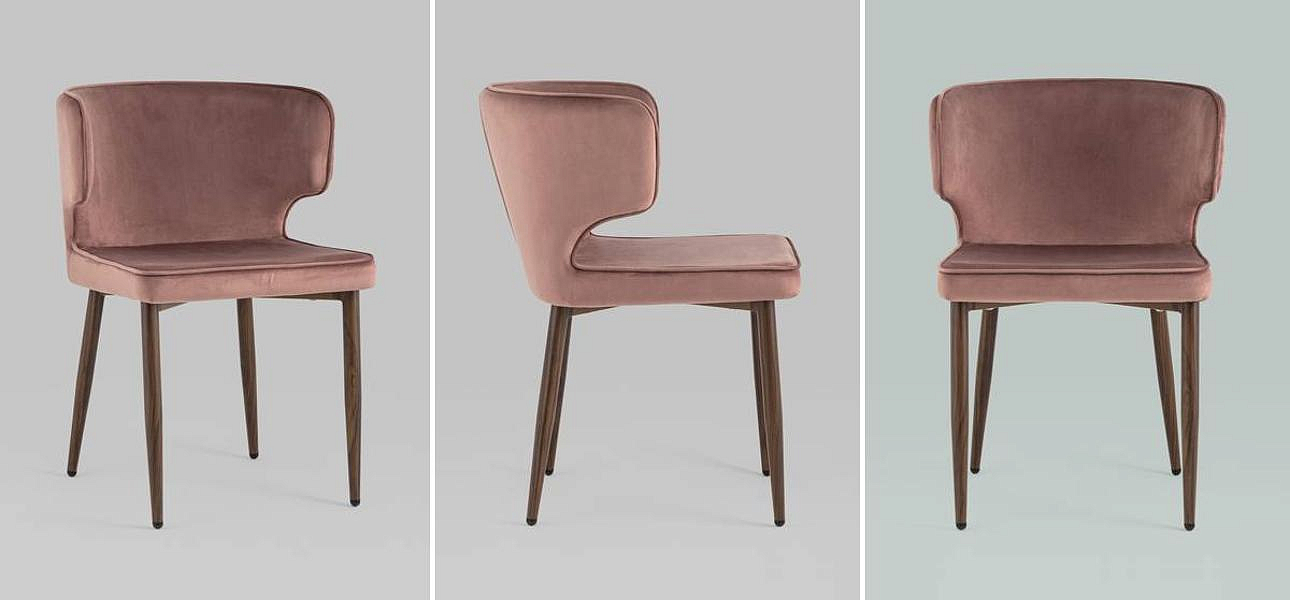 Стул Mateo Chair Пыльнно-Розовый Велюр Стул Mateo Chair Пыльнно-Розовый Велюр - Loft-Concept в Самаре