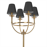 Торшер с металлическим основанием бронзового цвета с черными конусовидными абажурами Dignity варинант исполнения - 3 | Loft Concept в Самаре