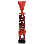 Деревянная декоративная статуэтка Asmat Red Straw Headdress Statuette Red варинант исполнения - 1 | Loft Concept в Самаре