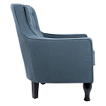 Кресло с мягкой обивкой из льна на 4-х ножках из массива березы Scarlett Armchair blue варинант исполнения - 1 | Loft Concept в Самаре