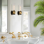 Бра для ванных комнат с прозрачным стеклянным плафоном в форме цилиндра Hinkley варинант исполнения - 17 | Loft Concept в Самаре