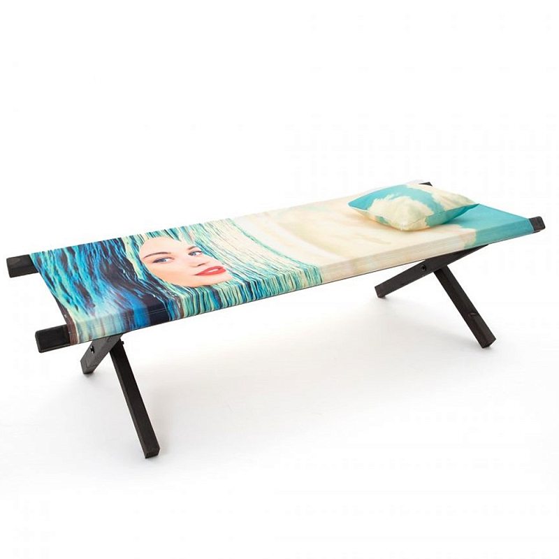 Шезлонг Seletti Poolbed Seagirl Черный Голубой в Самаре | Loft Concept 