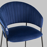Стул в велюре синего цвета Horizon варинант исполнения - 7 | Loft Concept в Самаре
