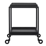 Тумба чёрная на колёсах Cabinet on Wheels варинант исполнения - 1 | Loft Concept в Самаре