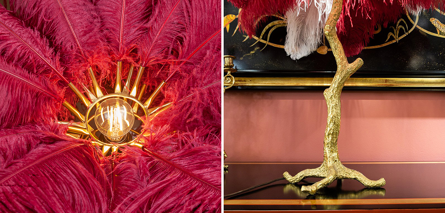 Настольная Лампа Розовые перья GRAND TOUR Mini Feather Lamp Настольная Лампа Розовые перья GRAND TOUR Mini Feather Lamp - Loft-Concept в Самаре