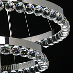 Люстра с тремя кольцами цвета хром и прозрачными хрустальными шарами по периметру Sacramento Transparent Balls Chandelier варинант исполнения - 7 | Loft Concept в Самаре