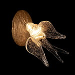 Бра с прозрачной стеклянной фигуркой птички Serip Voa варинант исполнения - 2 | Loft Concept в Самаре