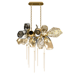 Люстра подвесная с 18-ю стеклянными плафонами с вертикальными подвесками Gilded Mirage  варинант исполнения - 2 | Loft Concept в Самаре