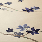 Обои ручная роспись Cherry Tree Original colourway on Stone Ochre dyed silk варинант исполнения - 2 | Loft Concept в Самаре