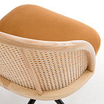 Офисное кресло из велюра и ротанга Eilwen Rattan Wicker Chair варинант исполнения - 4 | Loft Concept в Самаре