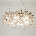 Люстра с декором из текстурированного стекла Textured Glass Chandelier 8 варинант исполнения - 3 | Loft Concept в Самаре