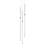 Подвесной светильник с 3-мя вертикальными плафонами и белыми шариками PEARLS Suspension варинант исполнения - 1 | Loft Concept в Самаре