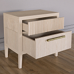 Прикроватная Тумбочка Primo с двумя ящиками Светлый дуб варинант исполнения - 5 | Loft Concept в Самаре