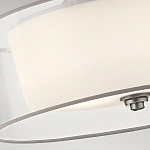 Потолочный светильник с двойным цилиндрическим плафоном из белого стекла и прозрачной органзы Kichler варинант исполнения - 14 | Loft Concept в Самаре