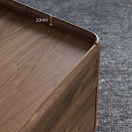 Прикроватный деревянный столик с 2-мя ящиками Moon Walnut Furniture варинант исполнения - 7 | Loft Concept в Самаре