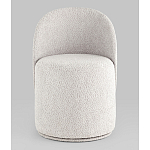 Пуф Loreen со спинкой вращающийся букле светло-серый варинант исполнения - 4 | Loft Concept в Самаре