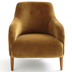 Кресло велюровое золотистого цвета Diaspro Gold  Armchair варинант исполнения - 2 | Loft Concept в Самаре