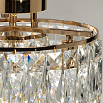 Потолочный светильник круглый с прозрачными подвесками Lunet варинант исполнения - 6 | Loft Concept в Самаре