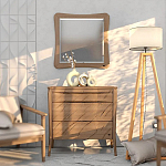 Зеркало квадратное c деревянной рамой из массива дуба Tasteful Furniture варинант исполнения - 2 | Loft Concept в Самаре